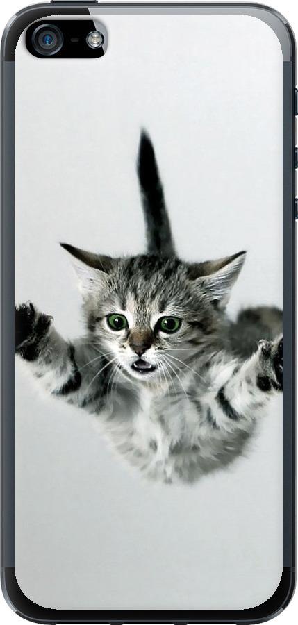 Чехол на iPhone SE Летящий котёнок