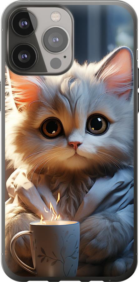 Чехол на iPhone 13 Pro Max White cat