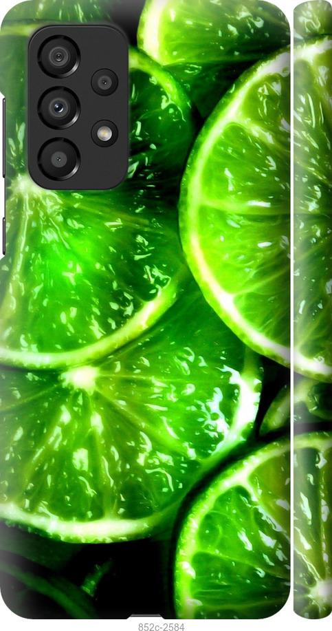 Чехол на Samsung Galaxy A33 5G A336B Зелёные дольки лимона