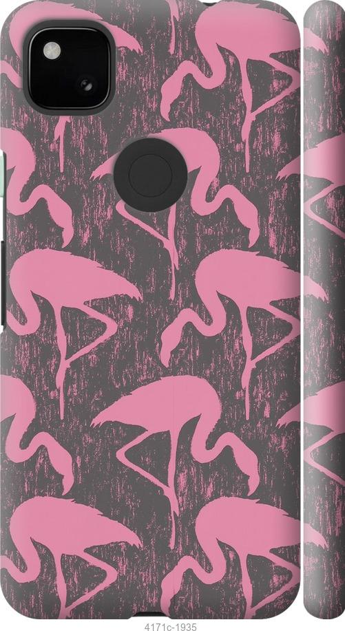 Чехол на Google Pixel 4A Vintage-Flamingos
