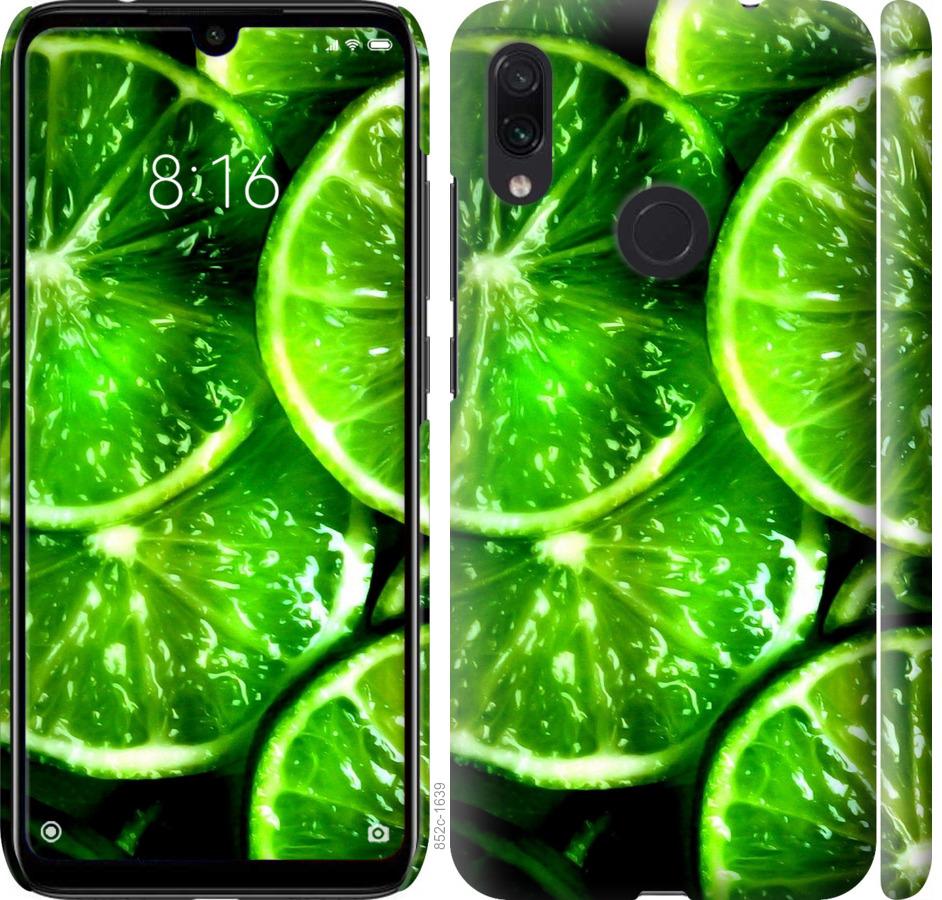 Чехол на Xiaomi Redmi Note 7 Зелёные дольки лимона