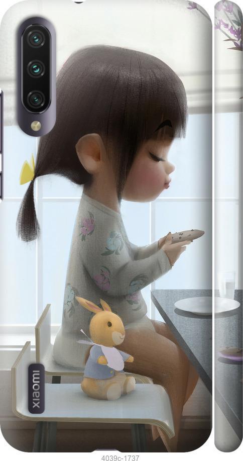 Чехол на Xiaomi Mi A3 Милая девочка с зайчиком