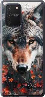 Чехол на Samsung Galaxy S10 Lite 2020 Wolf and flowers