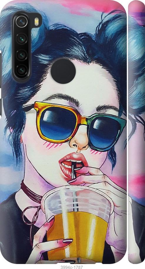 Чехол на Xiaomi Redmi Note 8 Арт-девушка в очках