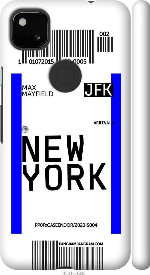Чехол на Google Pixel 4A New York