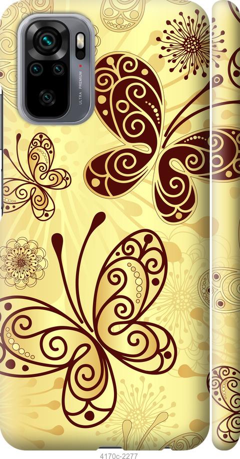 Чехол на Xiaomi Redmi Note 10 Красивые бабочки