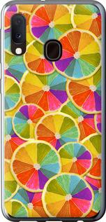 Чехол на Samsung Galaxy A20e A202F Разноцветные дольки лимона