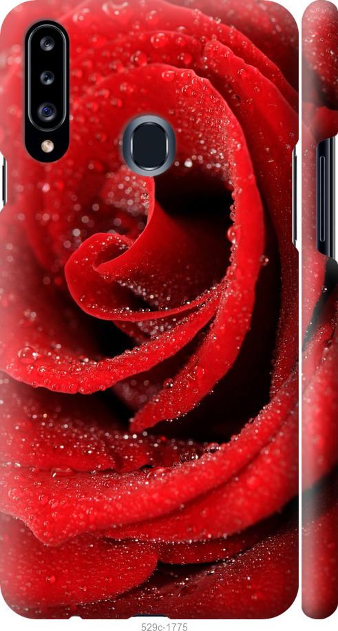 Чехол на Samsung Galaxy A20s A207F Красная роза
