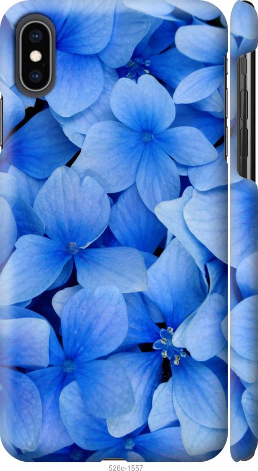 Чехол на iPhone XS Max Синие цветы