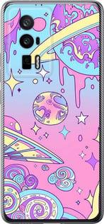 Чехол на Xiaomi Poco F5 Pro 5G Розовая галактика