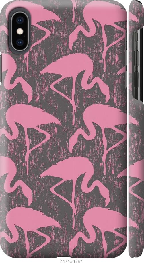 Чехол на iPhone XS Max Vintage-Flamingos