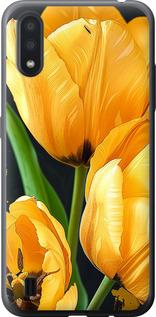 Чехол на Samsung Galaxy A01 A015F Желтые тюльпаны