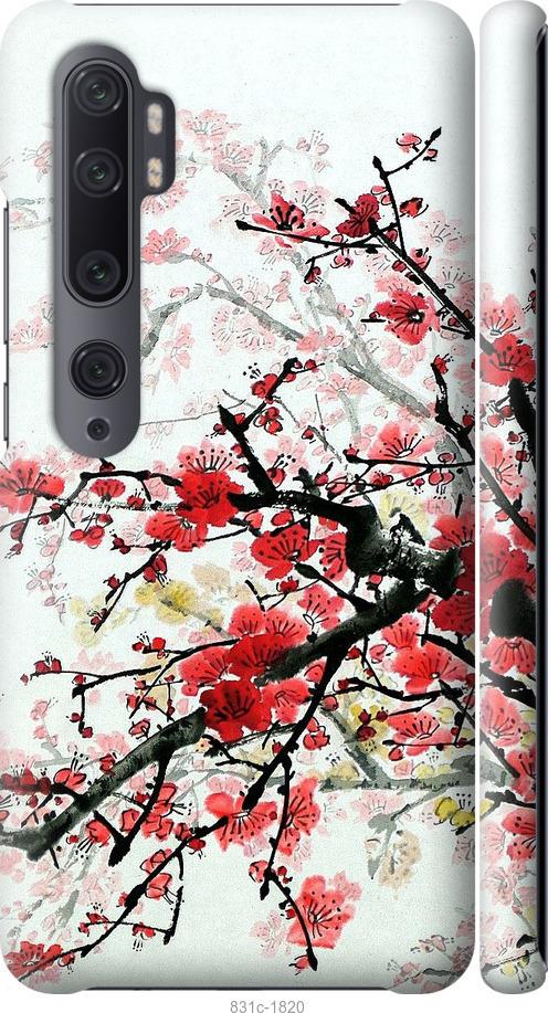 Чехол на Xiaomi Mi Note 10 Цветущий куст