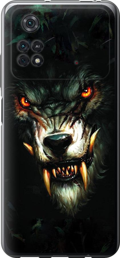 Чехол на Xiaomi Poco M4 Pro Дьявольский волк