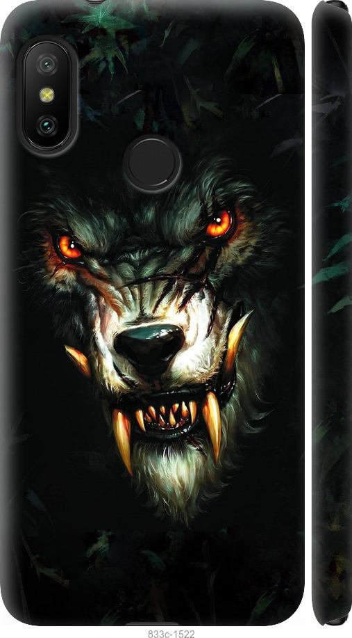 Чехол на Xiaomi Redmi 6 Pro Дьявольский волк