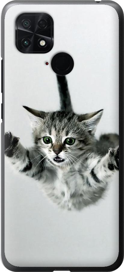 Чехол на Xiaomi Poco C40 Летящий котёнок