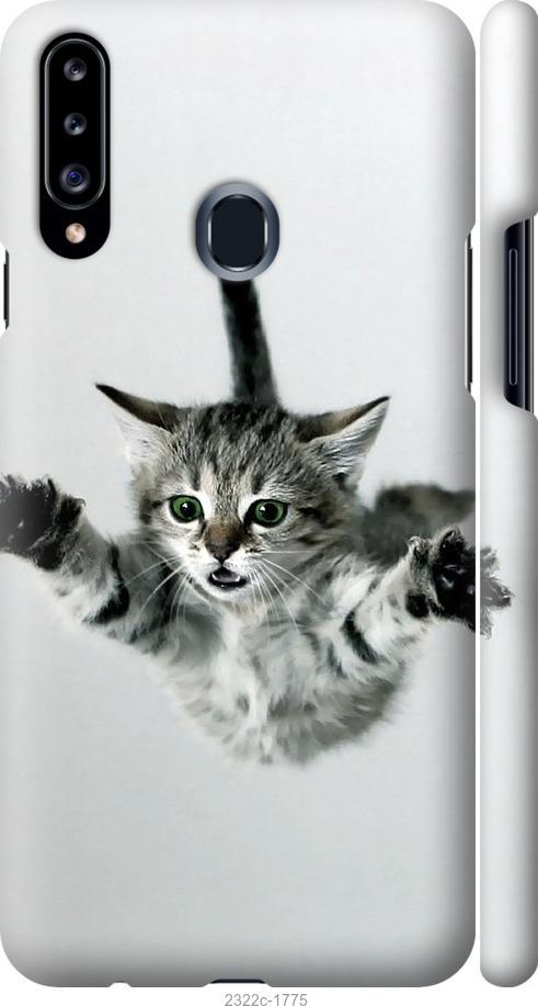 Чехол на Samsung Galaxy A20s A207F Летящий котёнок