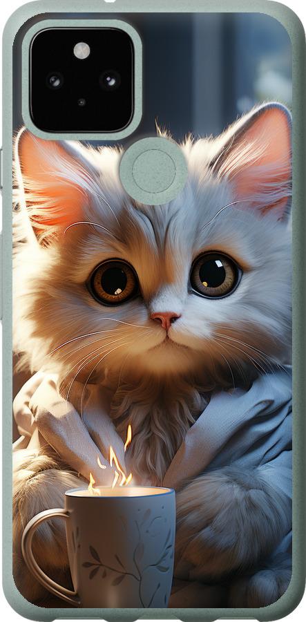 Чехол на Google Pixel 5 White cat