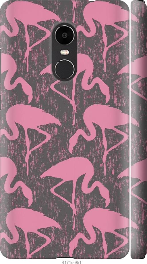 Чехол на Xiaomi Redmi Note 4X Vintage-Flamingos