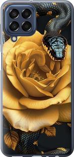 Чехол на Samsung Galaxy M33 M336B Black snake and golden rose