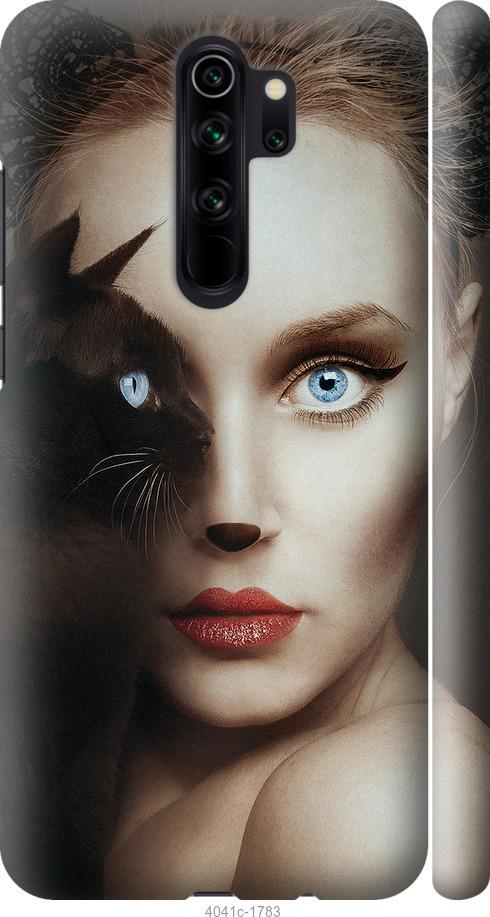 Чехол на Xiaomi Redmi Note 8 Pro Взгляд женщины и кошки
