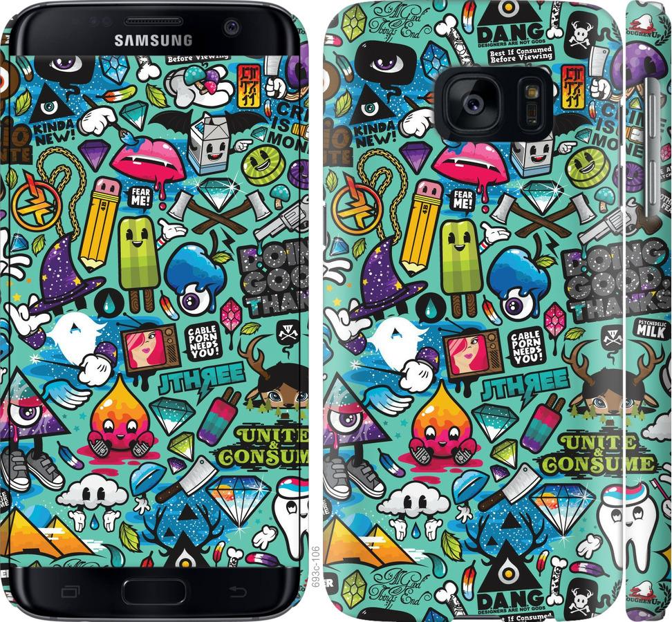 Чехол на Samsung Galaxy S7 G930F Стикер бомбинг 1