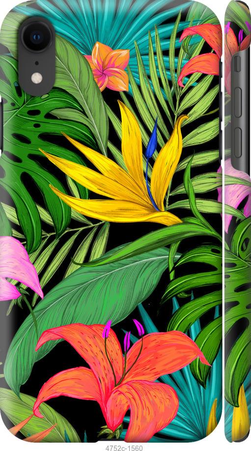 Чехол на iPhone XR Тропические листья 1