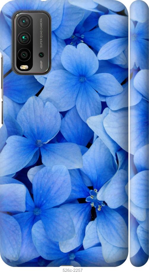 Чехол на Xiaomi Redmi 9T Синие цветы
