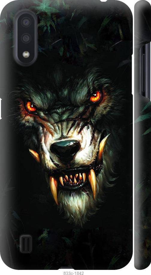 Чехол на Samsung Galaxy A01 A015F Дьявольский волк