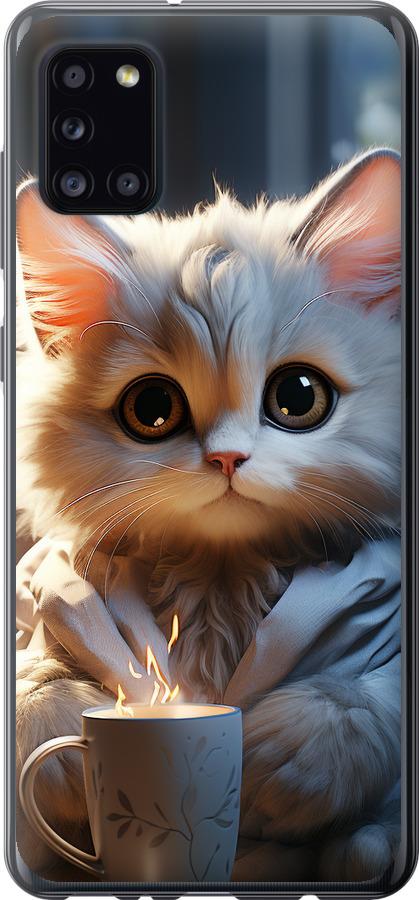 Чехол на Samsung Galaxy A31 A315F White cat