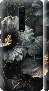 Чехол на Xiaomi Mi 9T Черные цветы