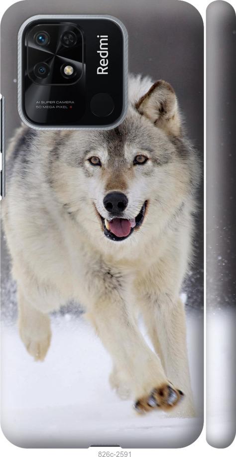 Чехол на Xiaomi Redmi 10C Бегущий волк