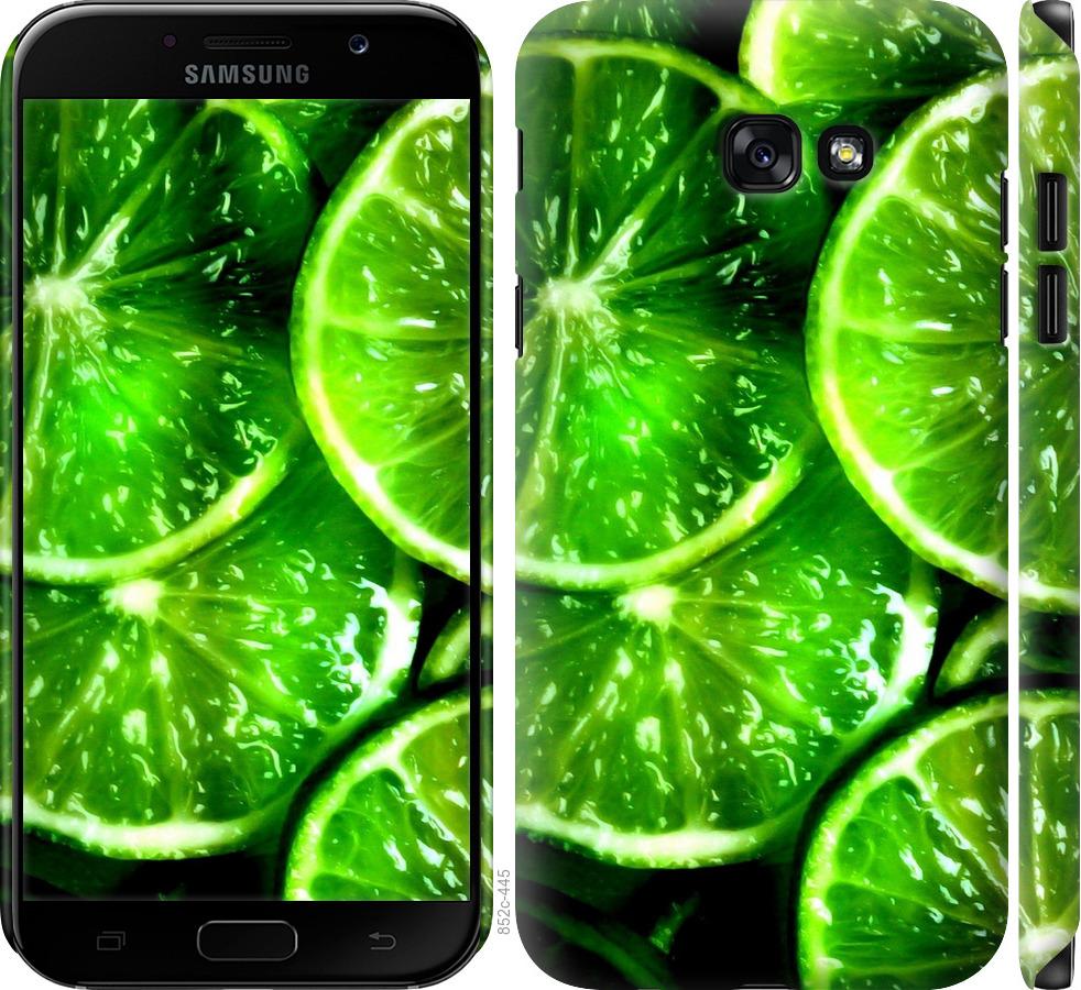 Чехол на Samsung Galaxy A7 (2017) Зелёные дольки лимона