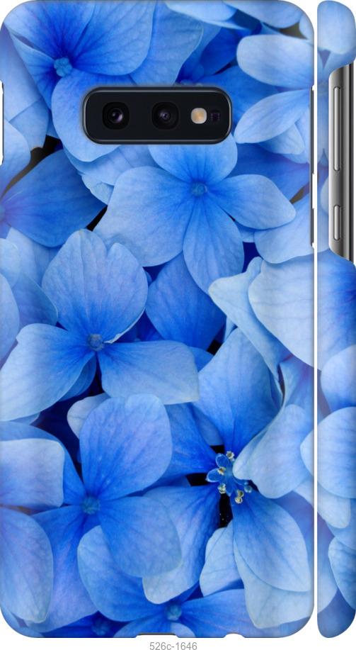 Чехол на Samsung Galaxy S10e Синие цветы