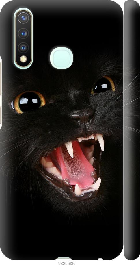 Чехол на Vivo Y19 Чёрная кошка