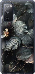 Чехол на Samsung Galaxy S20 FE G780F Черные цветы