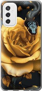 Чехол на Samsung Galaxy M52 M526B Black snake and golden rose