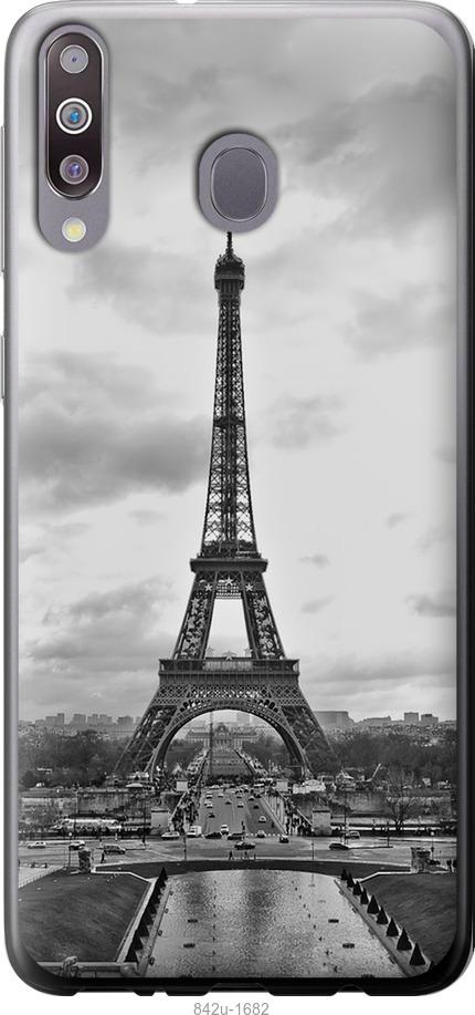 Чехол на Samsung Galaxy M30 Чёрно-белая Эйфелева башня