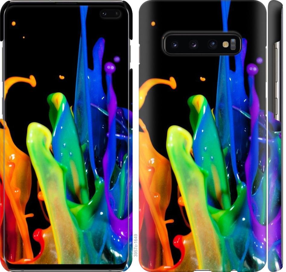 Чехол на Samsung Galaxy S10 Plus брызги краски
