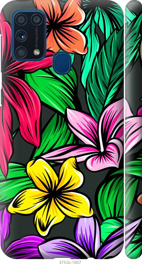 Чехол на Samsung Galaxy M31 M315F Тропические цветы 1