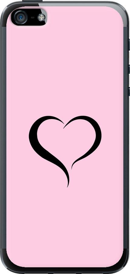 Чехол на iPhone SE Сердце 1