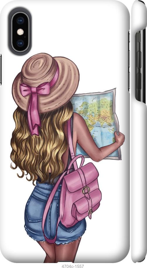 Чехол на iPhone XS Max Девушка с картой