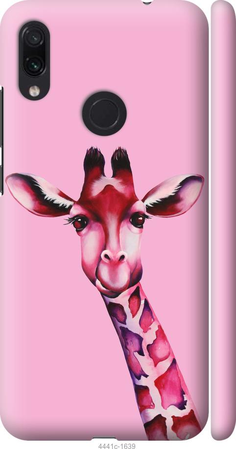 Чехол на Xiaomi Redmi Note 7 Розовая жирафа