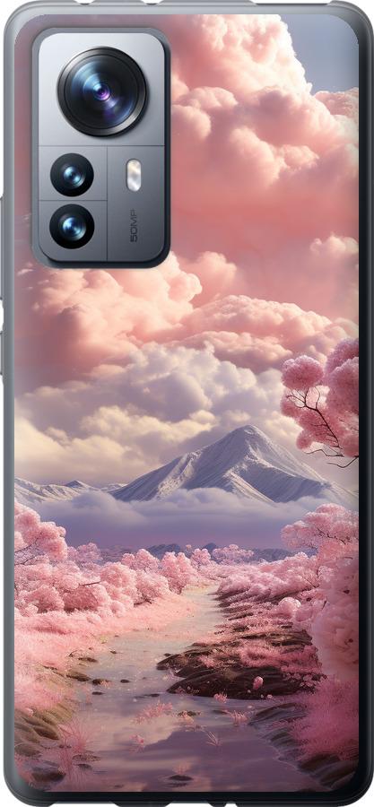 Чехол на Xiaomi 12 Pro Розовые облака