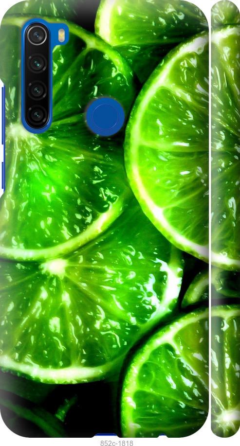 Чехол на Xiaomi Redmi Note 8T Зелёные дольки лимона