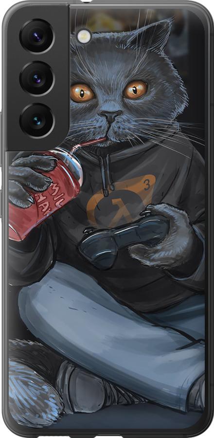 Чехол на Samsung Galaxy S22 gamer cat