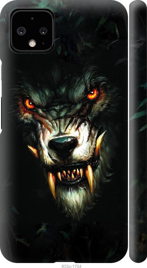 Чехол на Google Pixel 4 XL Дьявольский волк