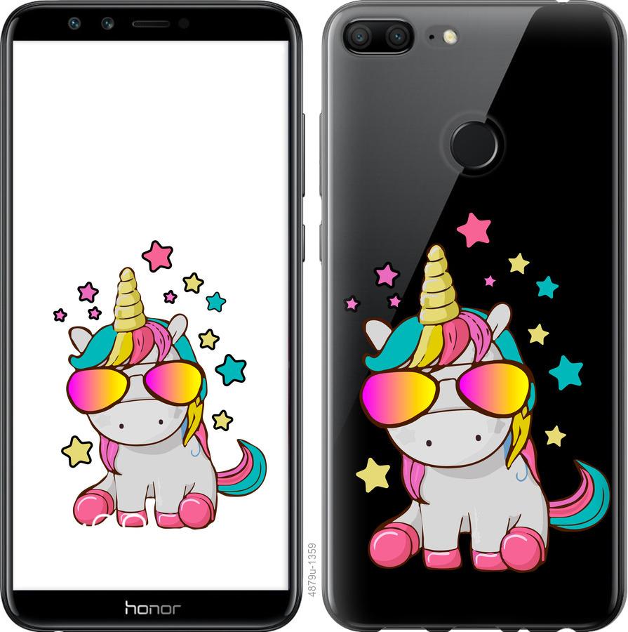 Чехол на Huawei Honor 9i Единорог в очках