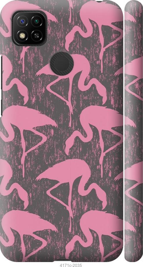 Чехол на Xiaomi Redmi 9C Vintage-Flamingos
