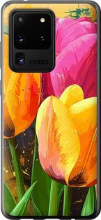 Чехол на Samsung Galaxy S20 Ultra Нарисованные тюльпаны